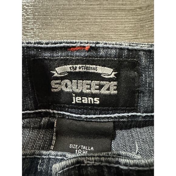 Squeeze Jeans Women Size 18 W Bootcut Embroidered Pockets Y2K - Picture 8 of 10
